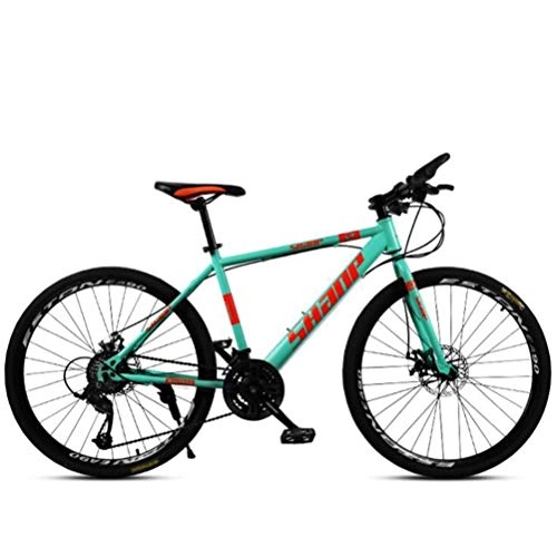 Mountainbike : WJSW 26 Zoll Rad Mountainbike Für Erwachsene - Commuter City Bike Sport Freizeit (Farbe: Grün, Größe: 27 Gang)