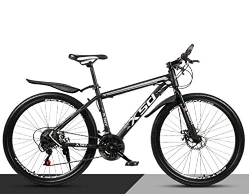 Mountainbike : WJSW High Carbon Steel Mountainbike, 26 Zoll Rad Unisex Fahrrad City Bike (Farbe: Schwarz, Größe: 21 Speed)