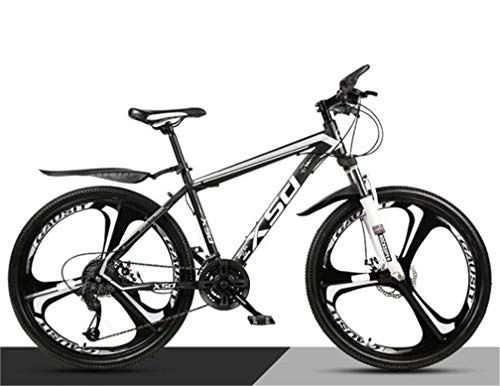 Mountainbike : WJSW Kohlenstoffstahl-Unisexfahrrad, 26 Zoll-Mountainbike für Erwachsen-Pendler-Stadt-Fahrrad (Farbe: D, Größe: 21 Geschwindigkeit)