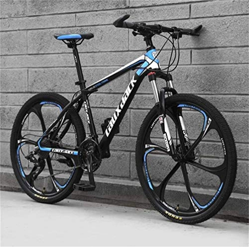 Mountainbike : WJSW Mountainbike für Erwachsene, Offroad Herren MTB 26 Zoll Dual Suspension Fahrrad (Farbe: schwarz blau, Größe: 21 Geschwindigkeit)