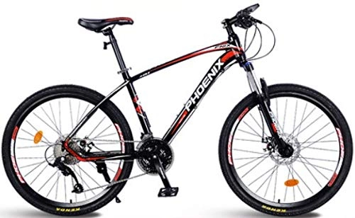 Mountainbike : ZYHZP Fahrrad-Folding Fahrrad Mountainbike (Color : Black red, Size : 27.5 inches)