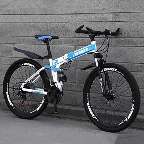 Zusammenklappbare Mountainbike : Adult-bcycles BMX Mountain Bikes, Klapp 21 / 24 / 27 Geschwindigkeit von 24 Zoll Doppel-Stodmpfung Ein Rad mit variabler Geschwindigkeit Mountainbike, Geeignet ( Color : D , Size : 21 speed )