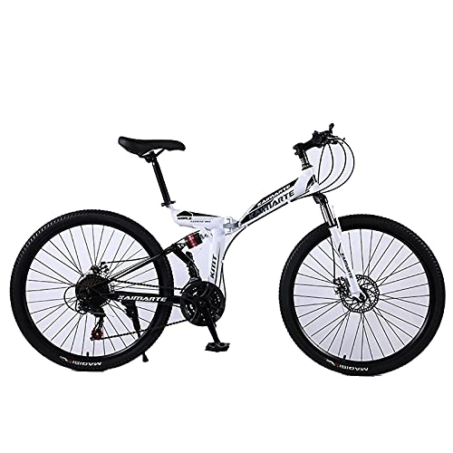 Zusammenklappbare Mountainbike : ASPZQ Dual-Scheibenbremse-Faltrad, Komfortables Mobiler Tragbares Kompaktes Leichte Faltende Mountainbike Erwachsene Student Lightweight Bike, B, 26 inch 30 Speed