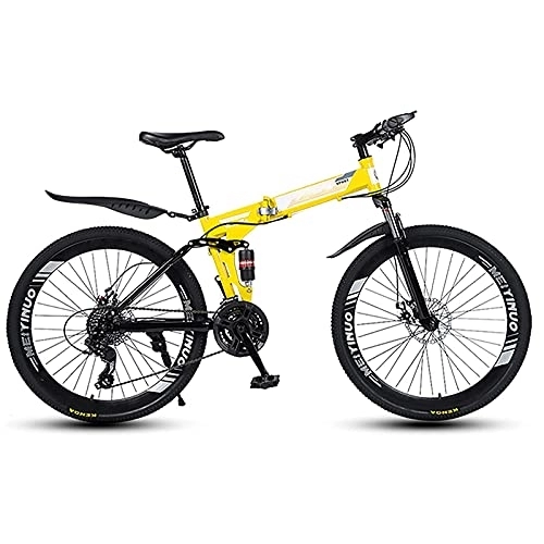 Zusammenklappbare Mountainbike : Bike Effect Premium Mountainbike in 26 Zoll - Carbon Stahl Fahrrad für Jungen, Mädchen, Herren und Damen - Shimano 21 Gang Schaltung