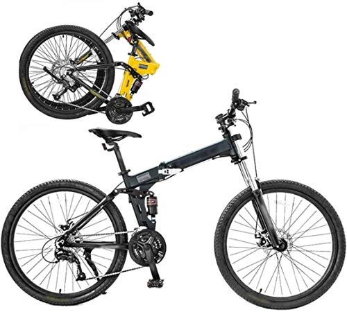 Zusammenklappbare Mountainbike : Ceiling Pendant Adult-bcycles Bikes Off-Road-Fahrrad, 26-Zoll-Folding Dmpfende Fahrrad mit Doppelscheibenbremse, faltbar Commuter Bikes - 27 Gang-Schaltung (Color : Green)