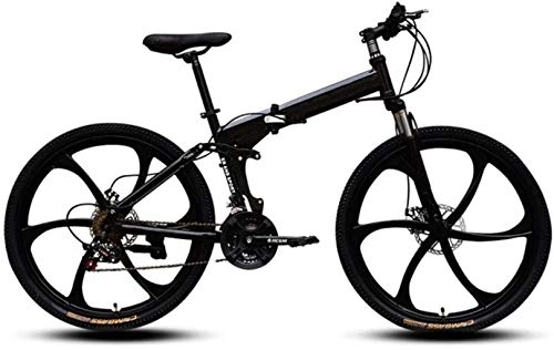 Zusammenklappbare Mountainbike : Ceiling Pendant Adult-bcycles BMX Mountain Bikes, Klapp High Carbon Stahlrahmen 26 Zoll mit Variabler Geschwindigkeit Doppelstodmpfung DREI Schneidrder Klapprad (Color : B, Size : 21 Speed)