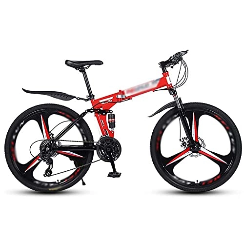Zusammenklappbare Mountainbike : COUYY Faltbares kompaktes Fahrrad mit Anti-Rutsch- und verschleißfestem Reifen für Erwachsene 26 '' Faltrad, 21.10.27 Geschwindigkeit, Leichter Eisenrahmen, 21speed