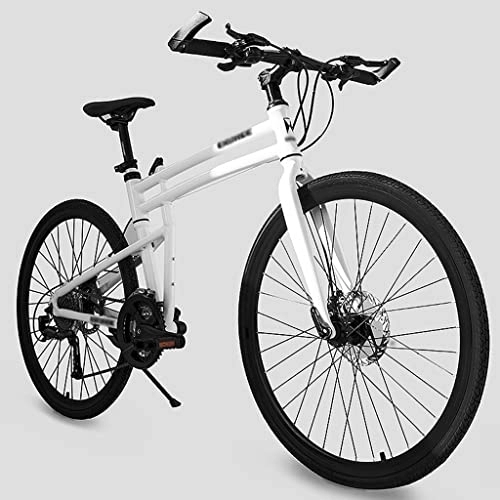Zusammenklappbare Mountainbike : KDHX Mountainbike Faltrad 24-Zoll-Räder 24-Gang Leichter Aluminium-Rahmen Gefederte Doppelscheibenbremse Für Männer Frauen Erwachsene (Size : 26 inch)