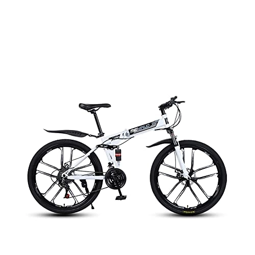 Zusammenklappbare Mountainbike : LZZB Faltrad für Erwachsene, 26-Zoll-21-Gang-Mountainbike aus Kohlenstoffstahl Aluminiumlegierung Outdoor-Fahrrad für den täglichen Gebrauch, Lange Reise, a