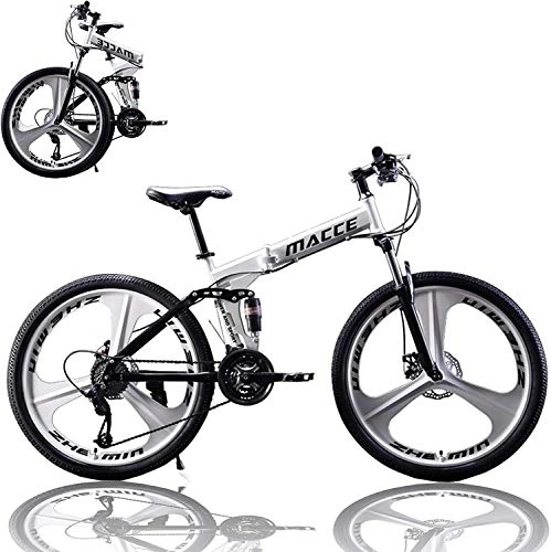 Zusammenklappbare Mountainbike : Rennrad für Erwachsene, 26-Zoll-Mountainbike aus Kohlenstoffstahl, S21-Gang-Fahrrad, Federgabel, rutschfestes Fahrrad mit Doppelscheibenbremse und Rahmen aus Kohlenstoffstahl, städtische Rennräde