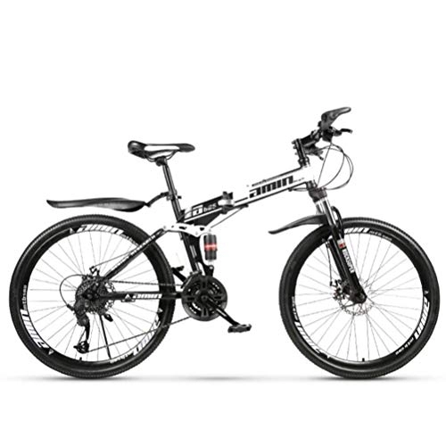 Zusammenklappbare Mountainbike : Tbagem-Yjr Folding Mountain-Bike, 26-Zoll-Dämpfung EIN Rad Geländestraßenfahrrad for Erwachsene (Color : Black, Size : 21 Speed)