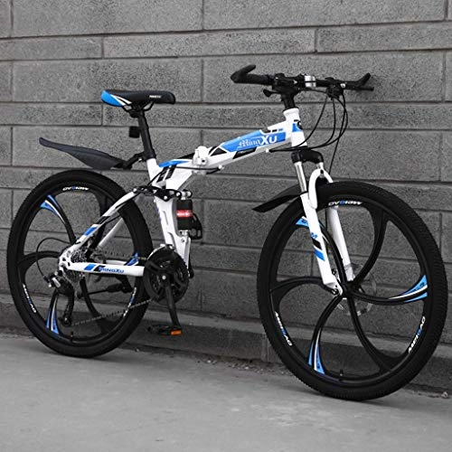 Zusammenklappbare Mountainbike : YLJYJ Mountainbike High Carbon Stahl Fahrrad Stoßdämpfer 24 / 26in Räder Doppelscheibenbremsen Fahrradrennen (Farbe: C-24in, Größe: 27speed)