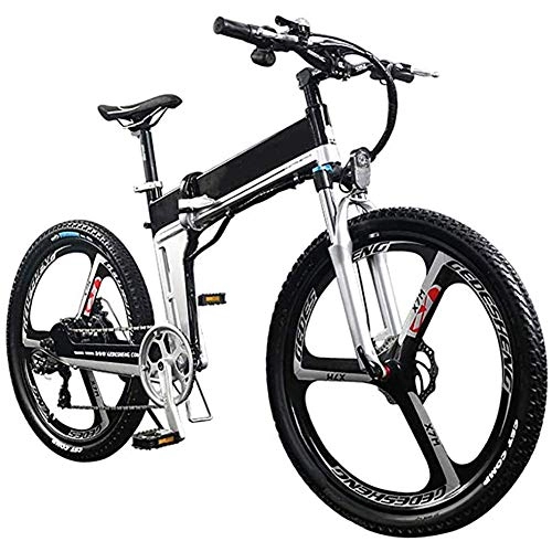 Zusammenklappbares elektrisches Mountainbike : Art Jian Erwachsene Folding Electric Bike, 26-Zoll-48V Mountainbike 10AH Lithium-Batterie Moped Mehrere Stoßdämpfern Elektro-Fahrrad