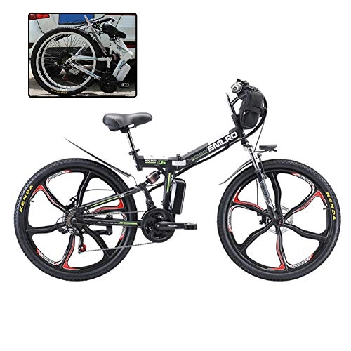 Zusammenklappbares elektrisches Mountainbike : DT Faltbares E-Bike 48V 350W Elektrofahrräder, 13A Lithium Batterie Mountainbike, 26 Zoll Große Kapazität Pedelec Mit Lithium-Akku Und Ladegerät
