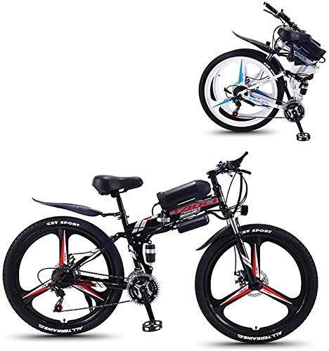 Zusammenklappbares elektrisches Mountainbike : E-Bike Mountainbike Electric Snow Bike, 26 '' Electric Mountainbike mit abnehmbarer großer Kapazität Lithium-Ionen-Batterie (36V 350W), elektrisches Fahrrad 21 Geschwindigkeitszahnrad und drei Arbeits
