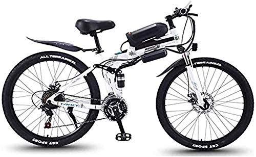 Zusammenklappbares elektrisches Mountainbike : E-Bike Mountainbike Electric Snow Bike, Falten Elektrische Fahrräder, 26 Berg Elektrische Fahrräder mit 350 Watt Elektromotoren, Pendler Hohe Stahl Dual-Disc City Fahrräder, Erwachsene Radfahren Fahrr