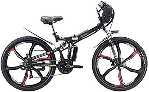 Zusammenklappbares elektrisches Mountainbike : Electric Snow Bike, 26 '' Faltendes elektrisches Mountainbike, elektrisches Fahrrad mit 48 V 8AH / 13AH / 20AH Lithium-Ionen-Batterie, Premium Volle F.