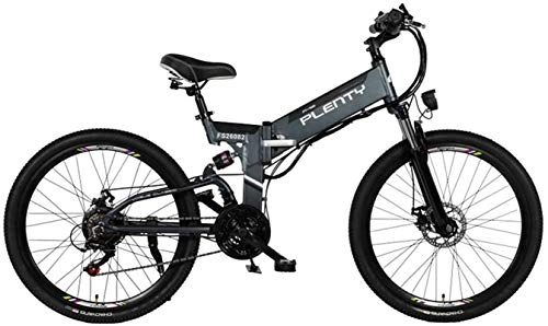 Zusammenklappbares elektrisches Mountainbike : Electric Snow Bike, Elektro-Mountainbike, 24 " / 26" Hybrid-Fahrrad / (48V12.8Ah) 21 Geschwindigkeit 5 Files Power System, Double E-ABS Mechanische Scheibenbremsen, Großbild-LCD-Display Lithium Battery