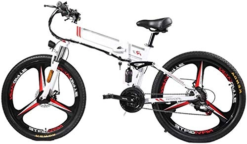 Zusammenklappbares elektrisches Mountainbike : Elektrisches Schneebinden, faltendes elektrisches Fahrrad für Erwachsene, DREI Modi Reitassistenten E-Bike-Berg-elektrisches Fahrrad 350W Motor, LED-A.