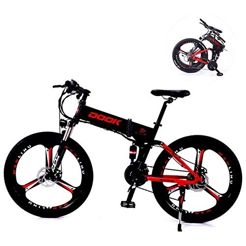 Zusammenklappbares elektrisches Mountainbike : HSART 26" Elektrofahrrad 250W Mountain Bike mit Austauschbarer 8AH Batterie, 5-Gang E-Fahrrad für Erwachsene