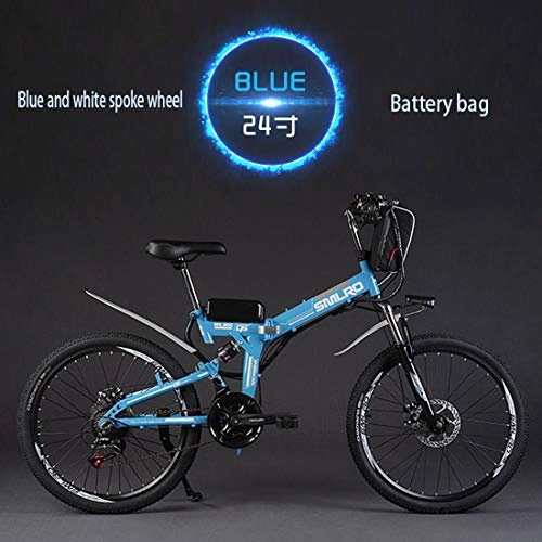 Zusammenklappbares elektrisches Mountainbike : JUN Elektro-Fahrrad, 26 Zoll (48V 350W) Electric Mountain Bike mit abnehmbarem großen Kapazitäts-Lithium-Ionen-Batterie-elektrischen Fahrrad, B