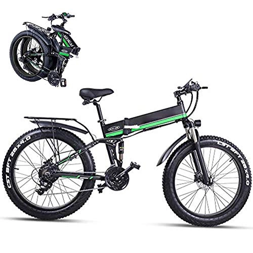 Zusammenklappbares elektrisches Mountainbike : LJYY Zusammenklappbares elektrisches Mountainbike für Erwachsene, 26-Zoll-E-Bike für Erwachsene, 48V 1000W Hochgeschwindigkeits-E-Bike 12, 8 AH Abnehmbare Lithiumbatterie Reiseunterstütztes elektr