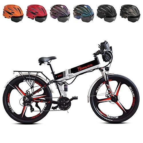 Zusammenklappbares elektrisches Mountainbike : LZMXMYS Elektrisches Fahrrad, elektrisches Fahrrad for Erwachsene 26" 350W elektrischen Fahrrad Stealth 48V10.4AH Lithium-Batterie Modified Elektro-untersttzte Mountain Bike Male Variable (vorausgese