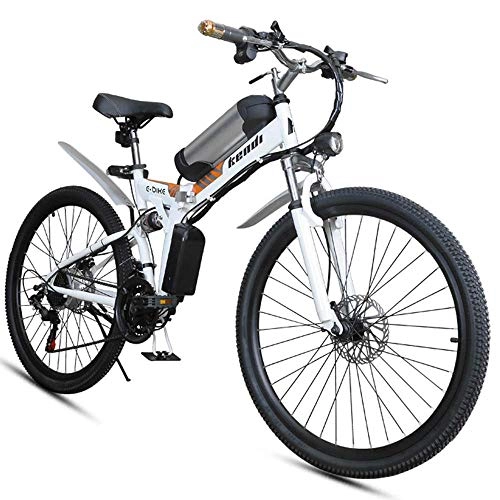 Zusammenklappbares elektrisches Mountainbike : LZMXMYS Elektrisches Fahrrad, Folding elektrisches Fahrrad, 26-Zoll-Portable elektrische VTT unlegierten Stahlrahmen Doppelscheibenbremse mit Frontlicht 36V / 8AH LED