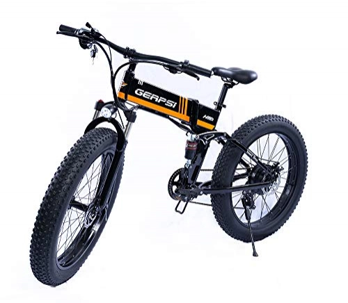 Zusammenklappbares elektrisches Mountainbike : ONLYU Elektro-Mountainbike Leichtes E-Bike 26 * 4.0 Fat Tire 21 Speed-Aluminium-Legierung Folding Elektrisches Fahrrad 36V / 48V 10AH Batterie Für Erwachsene Im Freien Radfahren