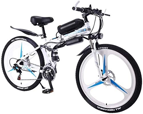 Zusammenklappbares elektrisches Mountainbike : PARTAS Sightseeing / Commuting Tool - 26''Folding Electric Mountain Bike Erwachsener, MTB mit Doppelscheibenbremse, Fahrrad Removable große Kapazitäts-Lithium-Ionen-Akku (36V 350W)