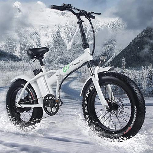 Zusammenklappbares elektrisches Mountainbike : SHIJING EUR Lager Fat Tire 2-Rad-500W elektrisches Fahrrad Folding Booster Fahrrad Elektro-Fahrrad-Zyklus-Faltbarer aluminum50km / h