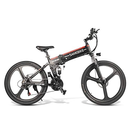 Zusammenklappbares elektrisches Mountainbike : SRXH Elektrofahrrad Klappbar Hochleistung, E-Bike Schaltung, 26-Zoll-Elektroroller mit LED-Scheinwerfer, 350W Faltbares Elektrofahrrad mit Scheibenbremse, bis zu 25 km / h