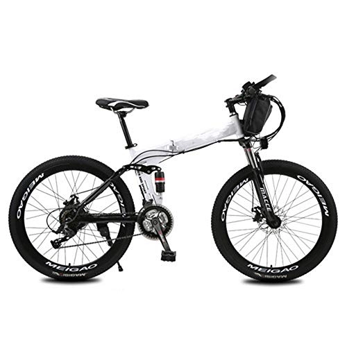 Zusammenklappbares elektrisches Mountainbike : StAuoPK 250W Folding tragbares elektrisches Fahrrad, 26 Zoll 21 Geschwindigkeit 36V Doppelscheibenbremse Mountain Bike, B