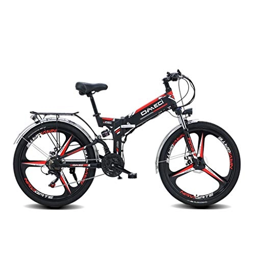 Zusammenklappbares elektrisches Mountainbike : Style wei Folding E-Fahrrad 48V Hilfs Mountainbike 26inch Faltrad 21-Gang-Elektro-Fahrrad Multi-Mode-Elektro-Fahrrad Falten