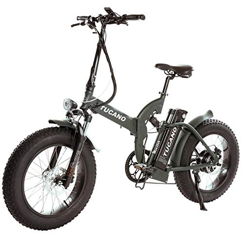 Zusammenklappbares elektrisches Mountainbike : Tucano Bikes Monster 20" FS Verde Mate
