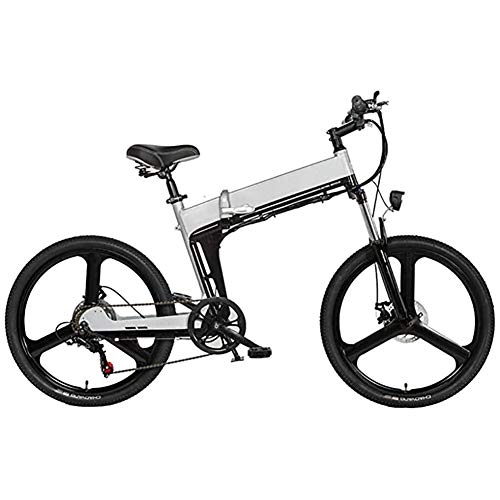 Zusammenklappbares elektrisches Mountainbike : WXX Tragbare Folding Electric Mountain Bike, 24 Zoll-elektrisches Fahrrad 48V10AH 480W Lithium-Batterie Berg E-Bike, fr Outdoor-Cycling, 10AH