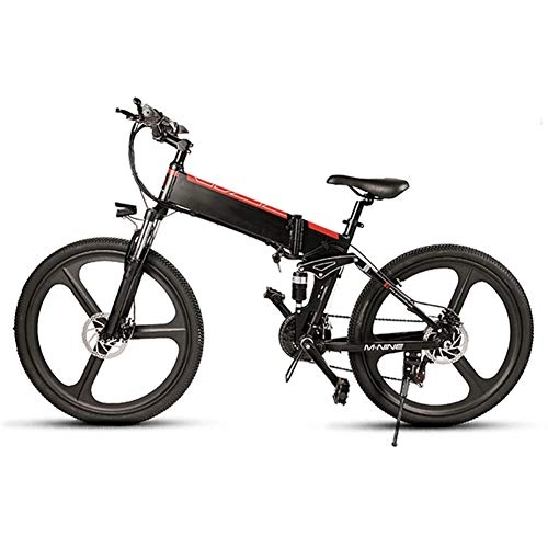 Zusammenklappbares elektrisches Mountainbike : Ylight 26 Zoll Falten Elektrisches Fahrrad Power Assist Elektrofahrrad E-Bike Felgenroller Moped Fahrrad 48V 500W Motor