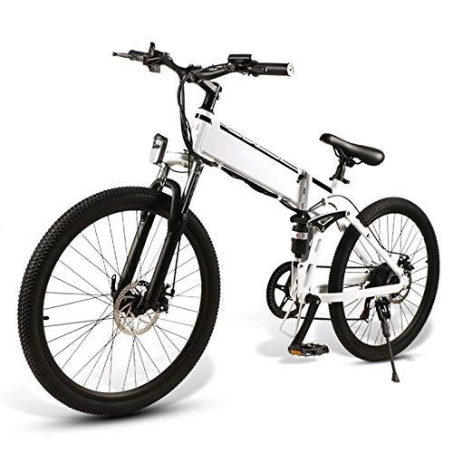 Zusammenklappbares elektrisches Mountainbike : Zoomarlous E-Bike, Elektrofahrrad, Faltrad 26 Zoll mit LCD-Display 500W 48V 10, 4AH 30 km / h Abnehmbare Batterie Elektrisches Mountainbike