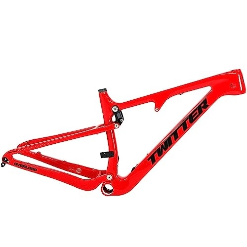 Cornici per Mountain Bike : DHNCBGFZ Telaio MTB in Carbonio Telaio 27.5ER 29ER 120mm Frame Travel 148 * 12MM Thru Axle Soft Tail Telaio MTB con Ammortizzatori Posteriori Routing Interno (Color : Red, Size : 29x17'')