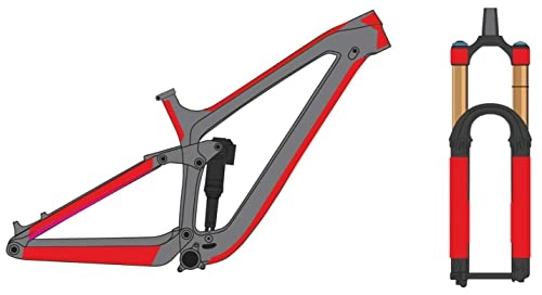 Cornici per Mountain Bike : Generico Adesivi Protezione Telaio MTB Universale - MOD. Trasparente