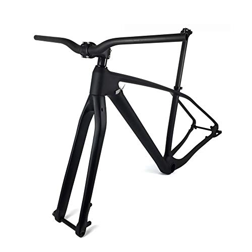 Cornici per Mountain Bike : GONGJU Full Carbon MTB della Bicicletta Frameset 27.5er 29er della Bici di Montagna del Carbonio Frame + Fork + Seaptost + STEM + Handlebar Set, 27.5er 17inch Matte