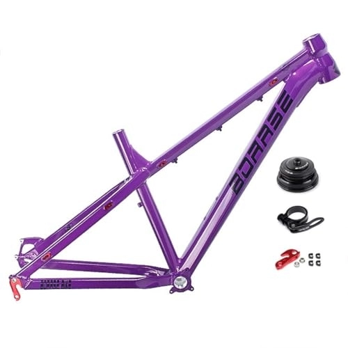 Cornici per Mountain Bike : HIMALO 26er 27.5er Mountain Bike Telaio Hardtail DH / XC / AM Telaio MTB 17'' Freno A Disco Telaio in Lega di Alluminio QR 135mm (Color : Purple, Size : 26x17'')