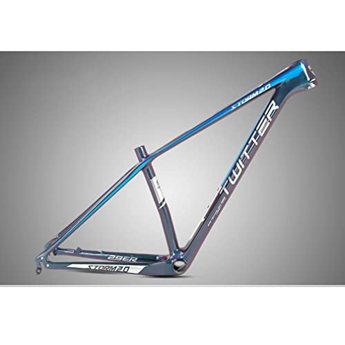 Cornici per Mountain Bike : HIMALO Telaio MTB in Fibra di Carbonio 27.5er 29er Telaio per Mountain Bike 15'' / 17'' / 19'' XC Hardtail Frame Freno A Disco Percorso Interno QR 135mm (Color : Blauw, Size : 29 * 19'')