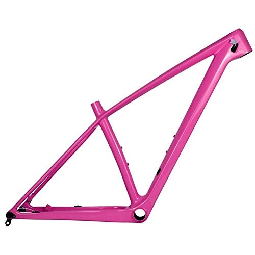 Cornici per Mountain Bike : HNXCBH Frameset Carbonio Mountain Bike Telaio 148 * 12mm Telaio in Carbonio MTB della Bicicletta 31, 6 Millimetri reggisella 15 / 17 / 19" (Color : Pink Color, Size : 19inch Matte)