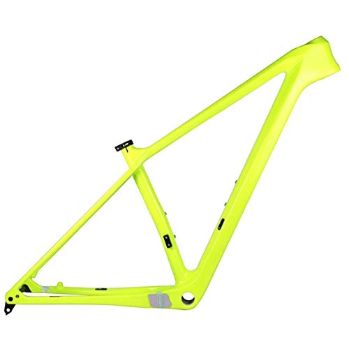 Cornici per Mountain Bike : PPLAS 2021 Nuova Cornice in Carbonio MTB 27.5er 29er Telaio per Mountain-Mountain Bike 148x12mm o 142 * 12mm MTB Biciclette (Color : Light Yellow Color, Size : 17in Matt 148x12)