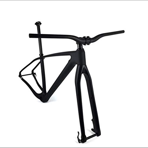 Cornici per Mountain Bike : PPLAS Full Carbon MTB Bicycle Bicycle Bicyclet 27.5er 29er Mountain Bike Frame Carbonio + Forchetta + Seaptost + Stelo + Manubrio Set (Color : 29er 15inch Matte)