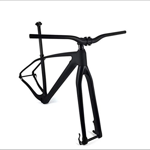 Cornici per Mountain Bike : PPLAS Full Carbon MTB Bicycle Bicycle Bicyclet 27.5er 29er Mountain Bike Frame Carbonio + Forchetta + Seaptost + Stelo + Manubrio Set (Color : 29er 17inch Matte)