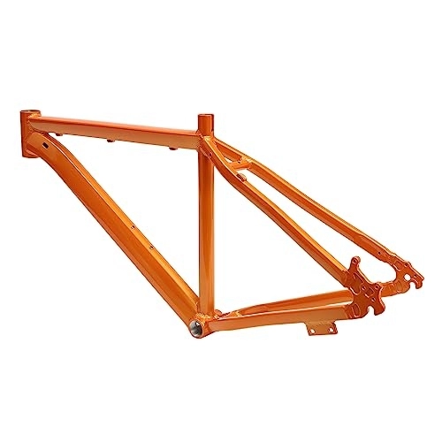 Cornici per Mountain Bike : sulckcys Set di telaio per bicicletta MTB da 26 pollici, telaio in fibra di carbonio, freno a disco, telaio in lega di alluminio, resistente, per mountain bike, femmina / maschio (arancione)