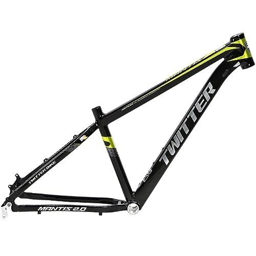 Cornici per Mountain Bike : Telaio MTB 15.5'' 17'' 19'' 2.0 Lega Di Alluminio Telaio Bicicletta 27.5" / 29" Hard Tail Mountain Bike Freno A Cerchione QR 9x135mm BSA68 Routing Interno ( Color : Black yellow , Size : 29x19'' )