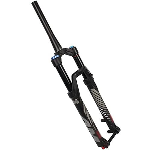 Forcelle per mountain bike : Auoiuoy Bicycle Suspension Fork 26 27.5 29 in Air Pressure Shock MTB Tubo Conico Bicicletta ABS ABS Brake Brake Travel 140mm QR 15mm, A-29inch